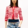Casaco de malha às riscas Tommy Jeans Slim Fit Casaco de malha às riscas Tommy Jeans Slim Fit