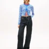 Casaco de malha às riscas Tommy Jeans Slim Fit Casaco de malha às riscas Tommy Jeans Slim Fit
