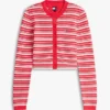 Casaco de malha às riscas Tommy Jeans Slim Fit Casaco de malha às riscas Tommy Jeans Slim Fit