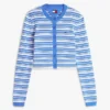 Casaco de malha às riscas Tommy Jeans Slim Fit Casaco de malha às riscas Tommy Jeans Slim Fit