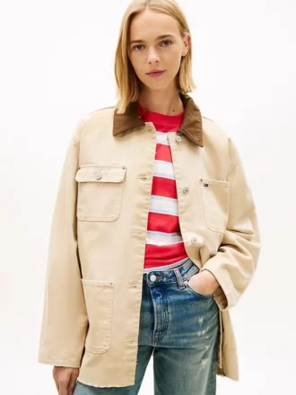 Casaco Oversized Barn da Tommy Jeans Casaco Oversized Barn da Tommy Jeans
