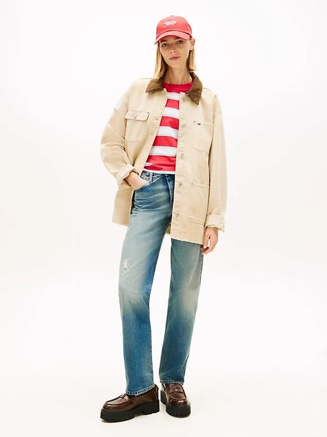 Casaco Oversized Barn da Tommy Jeans Casaco Oversized Barn da Tommy Jeans
