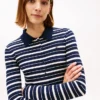 Casaco polo de malha em mistura de lã e seda com corte justo Casaco polo de malha em mistura de lã e seda com corte justo