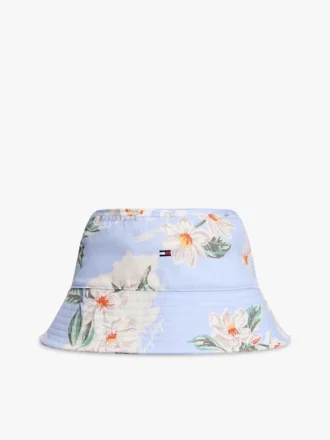 Chapéu de pescador com estampado floral para criança