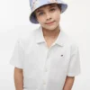 Chapéu de pescador com estampado floral para criança
