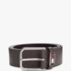 Cinto de couro com emblema esmaltado Tommy Jeans Cinto de couro com emblema esmaltado Tommy Jeans