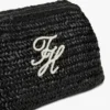 Clutch de ráfia com monograma Script Clutch de ráfia com monograma Script