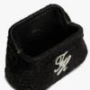 Clutch de ráfia com monograma Script Clutch de ráfia com monograma Script