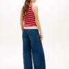 Colete de malha com riscas e tranças Colete de malha com riscas e tranças