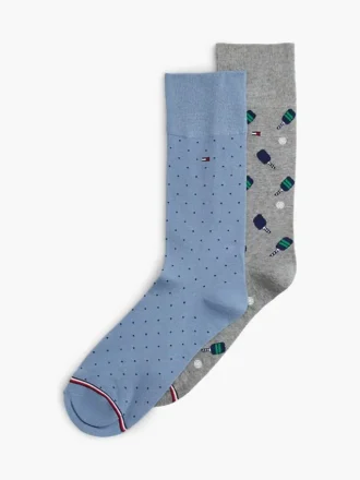 Conjunto de 2 pares de meias curtas Pickleball & Dot Conjunto de 2 pares de meias curtas Pickleball & Dot