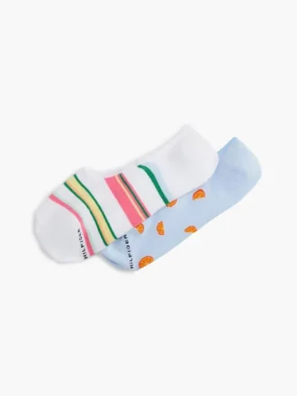 Conjunto de 2 pares de meias invisíveis Fruit & Stripe Conjunto de 2 pares de meias invisíveis Fruit & Stripe