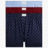 Conjunto de 3 boxers com monograma tecido Conjunto de 3 boxers com monograma tecido