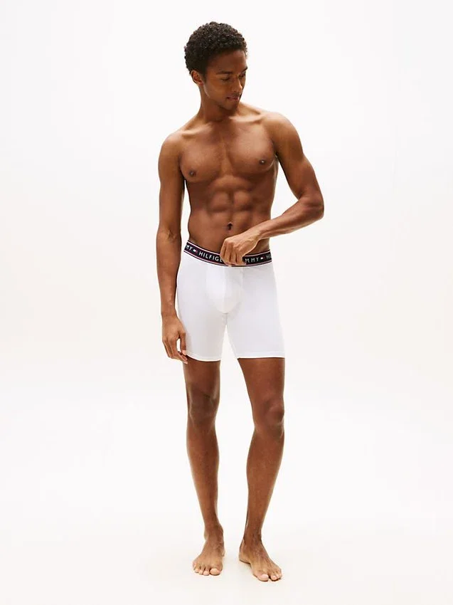 Conjunto de 3 boxers em algodão elástico Conjunto de 3 boxers em algodão elástico