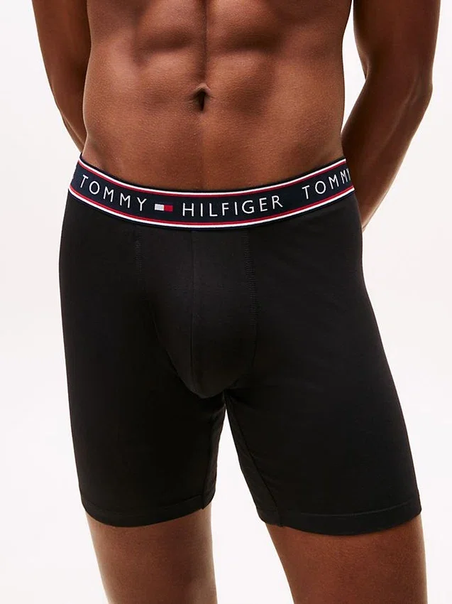 Conjunto de 3 boxers em algodão elástico Conjunto de 3 boxers em algodão elástico