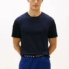 Conjunto de 3 camisolas interiores clássicas de algodão com gola redonda Conjunto de 3 camisolas interiores clássicas de algodão com gola redonda