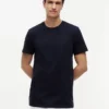 Conjunto de 3 camisolas interiores clássicas de algodão com gola redonda Conjunto de 3 camisolas interiores clássicas de algodão com gola redonda