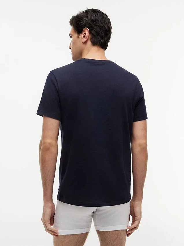 Conjunto de 3 camisolas interiores clássicas de algodão com gola redonda Conjunto de 3 camisolas interiores clássicas de algodão com gola redonda