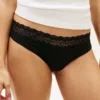 Conjunto de 3 cuecas biquíni com acabamento em renda