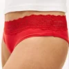 Conjunto de 3 cuecas biquíni com acabamento em renda