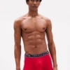 Conjunto de 3 cuecas boxer em algodão elástico Conjunto de 3 cuecas boxer em algodão elástico