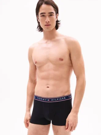 Conjunto de 3 cuecas boxer em algodão elástico