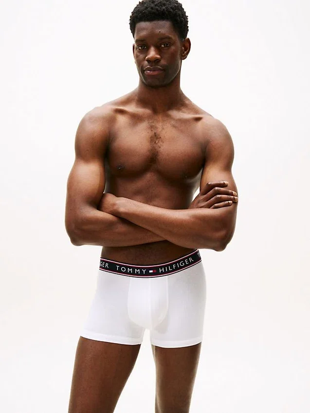 Conjunto de 3 cuecas boxer em algodão elástico Conjunto de 3 cuecas boxer em algodão elástico