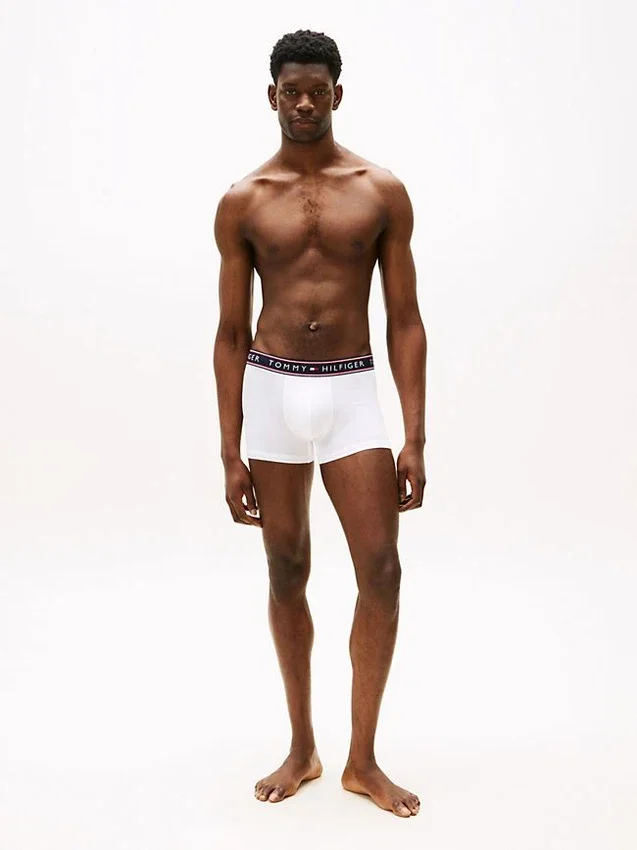 Conjunto de 3 cuecas boxer em algodão elástico Conjunto de 3 cuecas boxer em algodão elástico