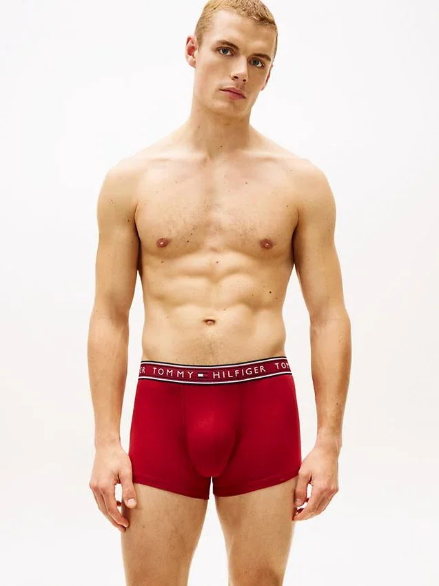 Conjunto de 3 cuecas boxer em algodão elástico Conjunto de 3 cuecas boxer em algodão elástico