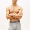 Conjunto de 3 cuecas boxer em algodão elástico Conjunto de 3 cuecas boxer em algodão elástico
