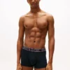 Conjunto de 3 cuecas boxer em algodão elástico Conjunto de 3 cuecas boxer em algodão elástico