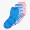 Conjunto de 3 pares de meias curtas Daisy Mix para meninas