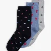 Conjunto de 3 pares de meias de calça náuticas para criança