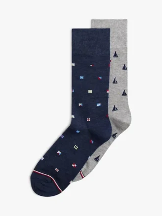 Conjunto de 3 pares de meias náuticas Conjunto de 3 pares de meias náuticas