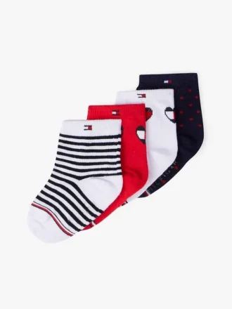 Conjunto de 4 pares de meias para bebés