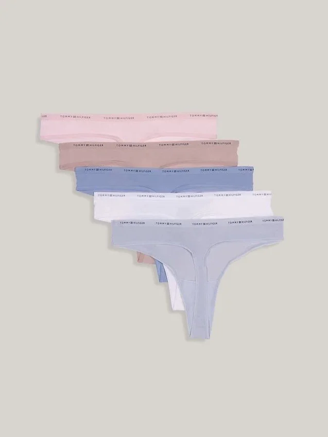 Conjunto de 5 tangas com logótipo Tommy Conjunto de 5 tangas com logótipo Tommy