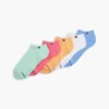 Conjunto de 6 pares de meias curtas multicoloridas Conjunto de 6 pares de meias curtas multicoloridas