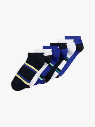 Conjunto de 6 pares de meias desportivas até ao tornozelo Conjunto de 6 pares de meias desportivas até ao tornozelo