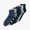 Conjunto de 6 pares de meias desportivas de cano curto Conjunto de 6 pares de meias desportivas de cano curto