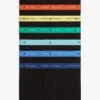 Conjunto de 7 cuecas boxer com cintura multicolorida Conjunto de 7 cuecas boxer com cintura multicolorida