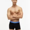 Conjunto de 7 cuecas boxer com cintura multicolorida Conjunto de 7 cuecas boxer com cintura multicolorida