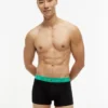 Conjunto de 7 cuecas boxer com cintura multicolorida Conjunto de 7 cuecas boxer com cintura multicolorida