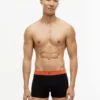 Conjunto de 7 cuecas boxer com cintura multicolorida Conjunto de 7 cuecas boxer com cintura multicolorida