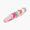 Conjunto de 7 pares de meias curtas infantis