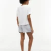Conjunto de camisola de manga curta e calções para dormir Conjunto de camisola de manga curta e calções para dormir