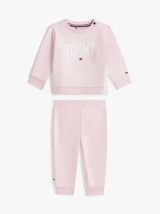 Conjunto de camisola e calças com logótipo Tommy para bebés