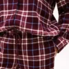 Conjunto de pijama com camisa e calças de flanela