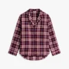 Conjunto de pijama com camisa e calças de flanela