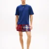 Conjunto de pijama com t-shirt e calções de tecido Conjunto de pijama com t-shirt e calções de tecido