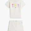 Conjunto de T-shirt e calções com logótipo Tommy para bebés Conjunto de T-shirt e calções com logótipo Tommy para bebés