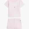 Conjunto de T-shirt e calções com logótipo Tommy para bebés Conjunto de T-shirt e calções com logótipo Tommy para bebés